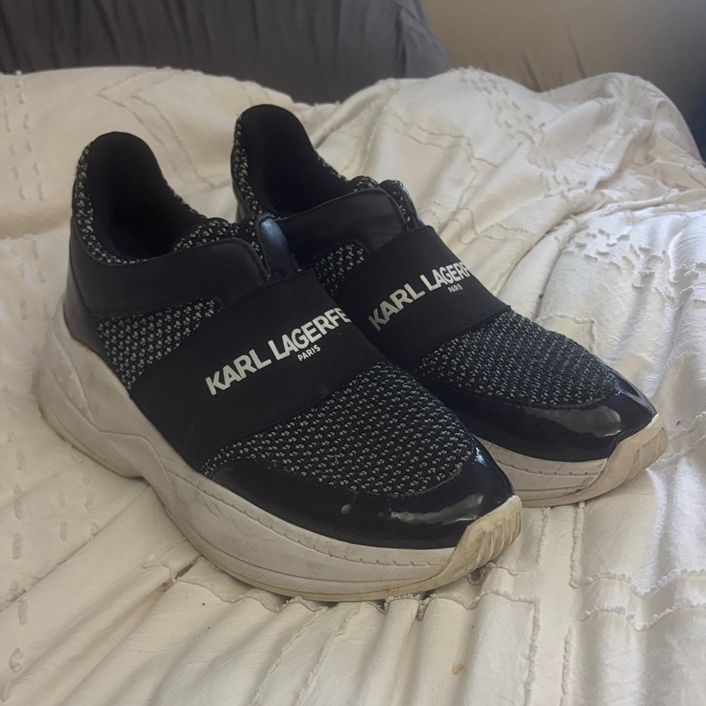 Karl Lagerfeld Black and White Sneakers